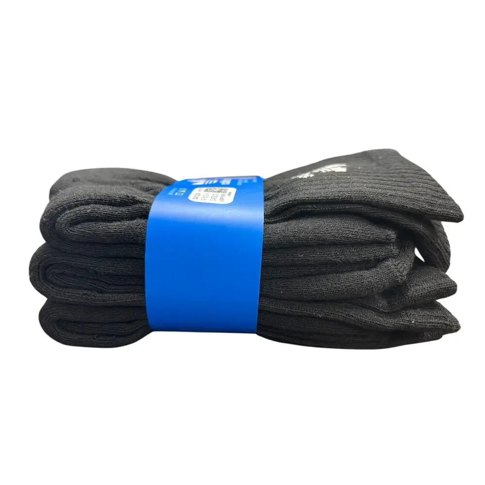 Adidas Originals Youth Crew Socks 6 Pack Black & White Size Large 5Y-7Y New